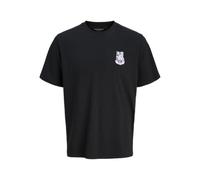JACK & JONES Men's Jorlife Tee Ss Crew Neck SMU, Pirate Black, S