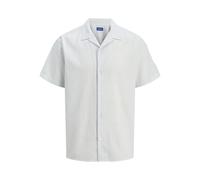 JACK & JONES Men's Jorluke Seersucker Resort Shirt Ss, Cashmere Blue, M