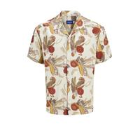 JACK & JONES Men's Jorluke Varenna AOP Shirt Ss, Antique White, L