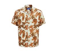 JACK & JONES Men's Jorluke Varenna AOP Shirt Ss, Buttercream, XL