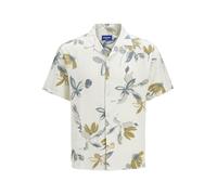 Jack & Jones Men's Hawaiian Shirt Short Sleeve Floral Print Summer Cuban Revere