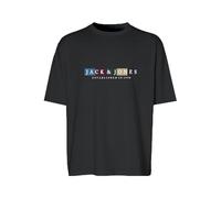 JACK & JONES Men's Jornantucket Branding Tee Ss Cn FST, Black, XL