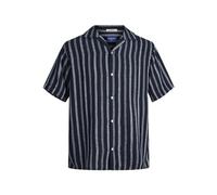 JACK & JONES Men's Jornoto Stripe Resort Shirt Ss Short-Sleeved, Sky Captain, S