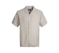 JACK & JONES Men's Jornoto Stripe Resort Shirt Ss Sn Casual, Carnelian, L