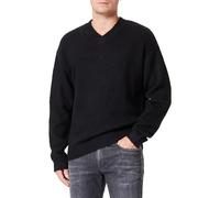 JACK & JONES Men's Jorollie Knit V-Neck Jumper, Black, L