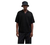 JACK & JONES Men's Jorparos Knit Easter Ss Crochet Polo, Black, M