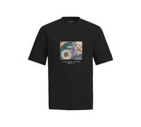 JACK & JONES Men's Jorroxbury Painting Tee Ss Crew Neck T-Shirt, Black, XS