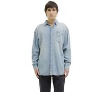 JACK & JONES Men's Jorsantorini Shirt Ls Noos, Blue Denim, XXL