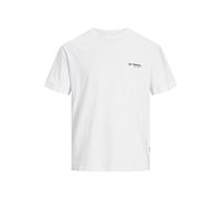 JACK & JONES Men's Jorsequoia Graphic Back Ss Crew Neck T-Shirt, Bright White, XS