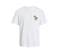 JACK & JONES Men's Jortampa Back Tee SS Crew Neck Sn T-Shirt, Bright White, L