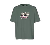 JACK & JONES Men's Jortampa Tee SS Crew Neck 1 FST T-Shirt, Laurel Wreath, M