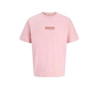 JACK & JONES Men's Jortavira Pop Tee SS Crew Neck Oc25, Tickled Pink, XS