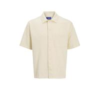 JACK & JONES Men's Jortavira Texture Shirt SS, Antique White, XXL