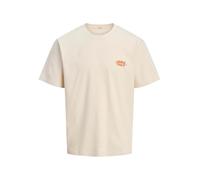 JACK & JONES Men's Jortavira Type Back Teess Crew Neck Oc25, Ecru, L
