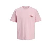 JACK & JONES Men's Jortavira Type Back Teess Crew Neck Oc25, Tickled Pink, L