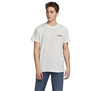 Jack & Jones Men's Jortons Tee Crew Neck Noos T Shirt, Cloud Dancer/Fit: Reg, S UK