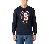 JACK & JONES Men's Jortoon Sweat Crew Neck Xmas Sweatshirt, Blazer Navy, L