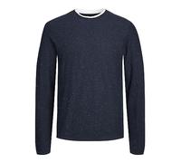 JACK & JONES Men's Jortwinn Knit Crew Neck Noos Knitted Jumper, Total Eclipse/Detail:w. Neps, XL