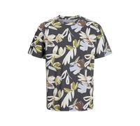 JACK & JONES Men's Jorvarenna AOP Tee SS Crew Neck, Iron Gate, L
