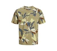 JACK & JONES Men's Jorvarenna AOP Tee SS Crew Neck, Silver Sage, XL