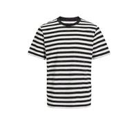 JACK & JONES Men's Jorvarenna Stripe Tee Ss Crew Neck, Black, M