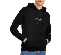 JACK & JONES Mens Jorvester Hoodie Black L