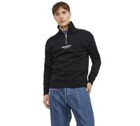 JACK & JONES Mens Jorvester Zip Sweatshirt Black M