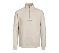 JACK & JONES Mens Jorvester Zip Sweatshirt Moonbeam M