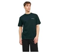 JACK & JONES Men's Jorvesterbro Back Tee Ss Crew Neck Sn Polo Shirt, Magical Forest, L