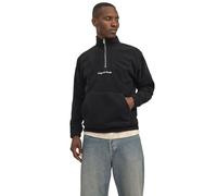 JACK & JONES Men's Jorvesterbro Fleece Quarter Zip Noos Sweatshirt, Black, L