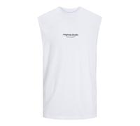 JACK & JONES Mens Jorvester Sleeveless T-Shirt Bright White S
