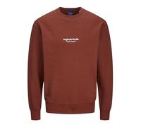 JACK & JONES Men's Jorvesterbro Sweat Crew Neck Noos Sweatshirt, Brandy Brown, XL