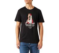 JACK & JONES Men's Jorxmas Tee SS Crew Neck Xmas T-Shirt, Black, S