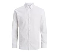 Jack & Jones Mens Joseph Plain Long Sleeve Shirt White