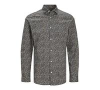Jack & Jones Men's Jprblablackpool Ls Aw23 Sn Stretch Shirt Polo, Emperador/fit: Slim fit, L