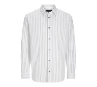 JACK & JONES Men's Jprblabushwick Stanley Shirt L/S Sn Casual, White/fit: Stripe, L