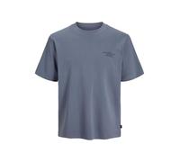 JACK & JONES Men's Jprblachad Branding Ss Crew Neck Tee Sn, Flint Stone, S