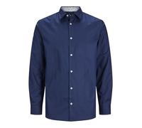 JACK & JONES Men's Jprblanordic Detail Shirt L/S Long Sleeve, Perfect Navy/fit: Comfort fit, S