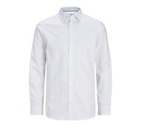 JACK & JONES Men's Jprblanordic Detail Shirt L/S Long Sleeve, White/fit: Comfort fit, L