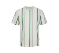 JACK & JONES Men's Jprblapalma AOP Ss Tee Crew Neck Sn T-Shirt, Green Tint/Detail: Stripes, M
