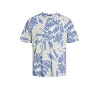 JACK & JONES Men's Jprblapalma AOP Ss Tee Crew Neck Sn T-Shirt, Green Tint, M