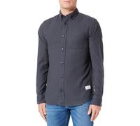 JACK & JONES Men's Jprblubrook Solid Twill Shirt L/S Casual, Black Sand/Fit:Comfort fit, L