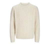 JACK & JONES Men's Jprbludiogo Cable Knit Pack Jumper, Birch/Detail: Full Structure, M