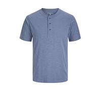 JACK & JONES Men's Jprblunixs Henley SS Tee Sn, Coronet Blue, S