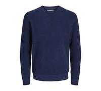 JACK & JONES Men's Jprblunoah Knit Crew Neck Bf Jumper, Night Sky/Detail: Twist/Full Structure, L