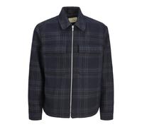 JACK & JONES Men's Jprblurussel Wool Blend Jacket Sn, Dark Navy/Detail: Check, L