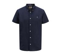 JACK & JONES Men's Jprblusummer Shield S/S Shirt, Maritime Blue, M