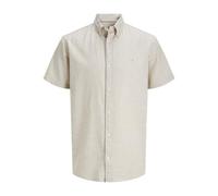 JACK & JONES Men's Jprblusummer Shield S/S Shirt, White Pepper, L