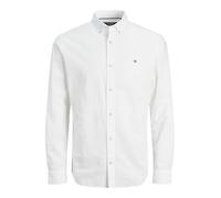 JACK & JONES Men's Jprblusummer Shield Shirt L/S Long Sleeve, White/fit: Slim fit, M