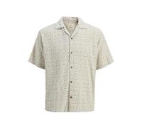 JACK & JONES Men's Jprbluvincent Print Resort S/S Shirt Sn, Goblin Blue, L